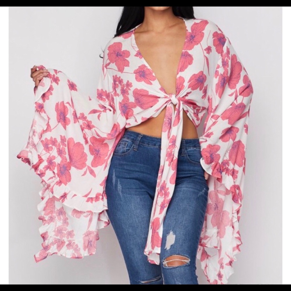 “Beautiful Creation” Tie Up Crop Top